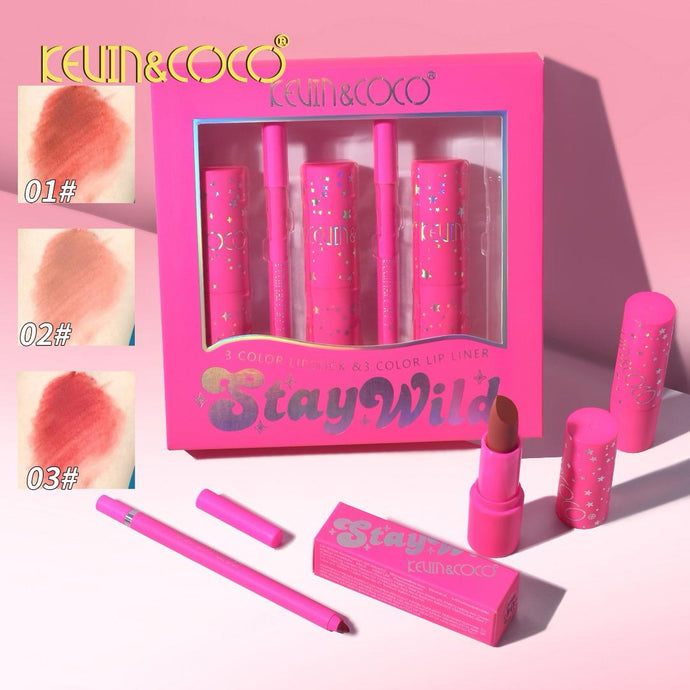 Lips- Kevin and Coco Stay Wild Trio Lip Set KC244164 (6pc bundle, $3.50 each)