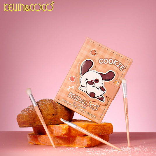Eyes-Kevin&Coco Cookie Eyeshadow Palette + Brushes KC1480 ($5 each, 6pc bundle)