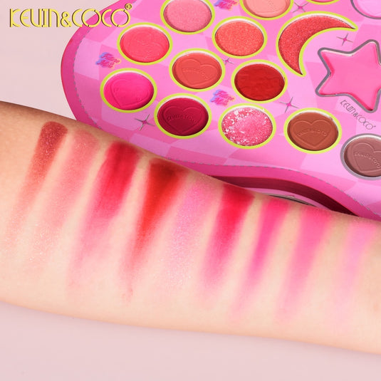 Eyes- Kevin&Coco BeYouTiful 30 colors Eyeshadow Palette PINK KC244089 (4pc bundle, $4.50 each)