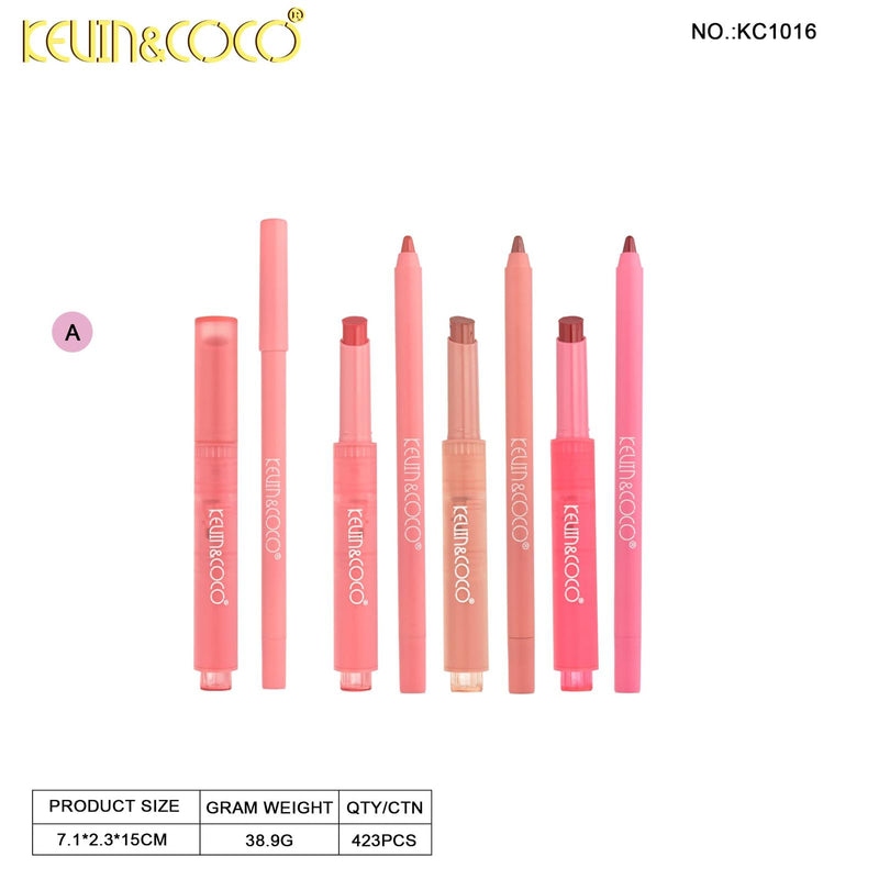 Load image into Gallery viewer, Lips-Kevin&amp;Coco Kitty Shine Lip Liner &amp; Lip Tint KC1016 ($2 each, 24pc display)
