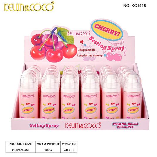 Face-Kevin&Coco Cherry Blossom Setting Spray KC1418 ($2 each, 24pc Display)