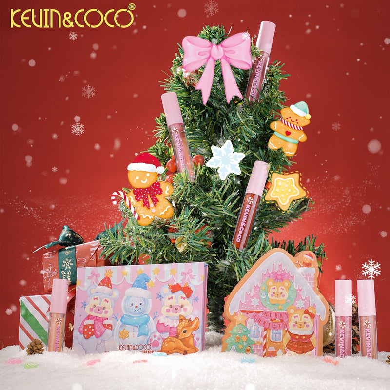 Load image into Gallery viewer, Face-Kevin&amp;Coco Bear-y-Merry Lip Lover Gloss Set KC2082 ($2.50 each, 24pc display)
