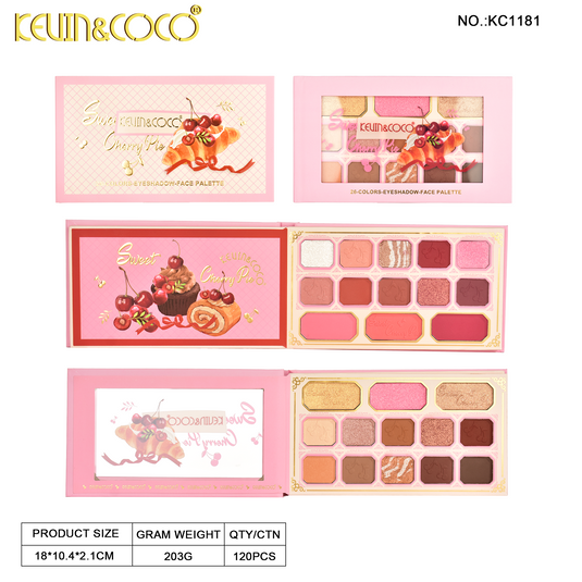 Eyes-Kevin&Coco Sweet Cherry Pie Eyeshadow Palette KC1181 ($5 each, 6pc display)
