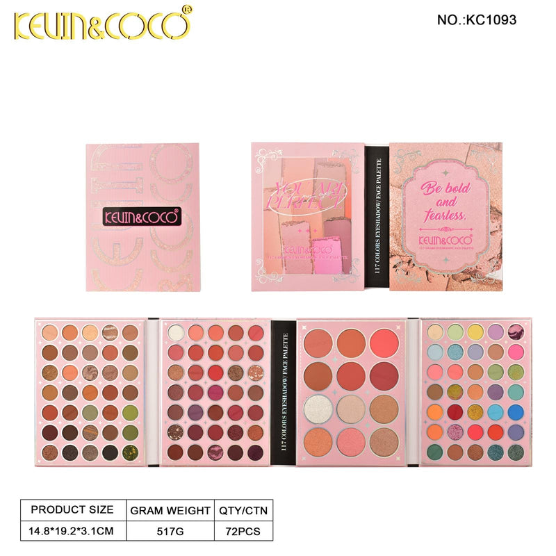 Load image into Gallery viewer, Eyes-Kevin&amp;Coco 117 Color Palette Be Bold And Fearless KC1093 ($8 each, 4pc bundle)
