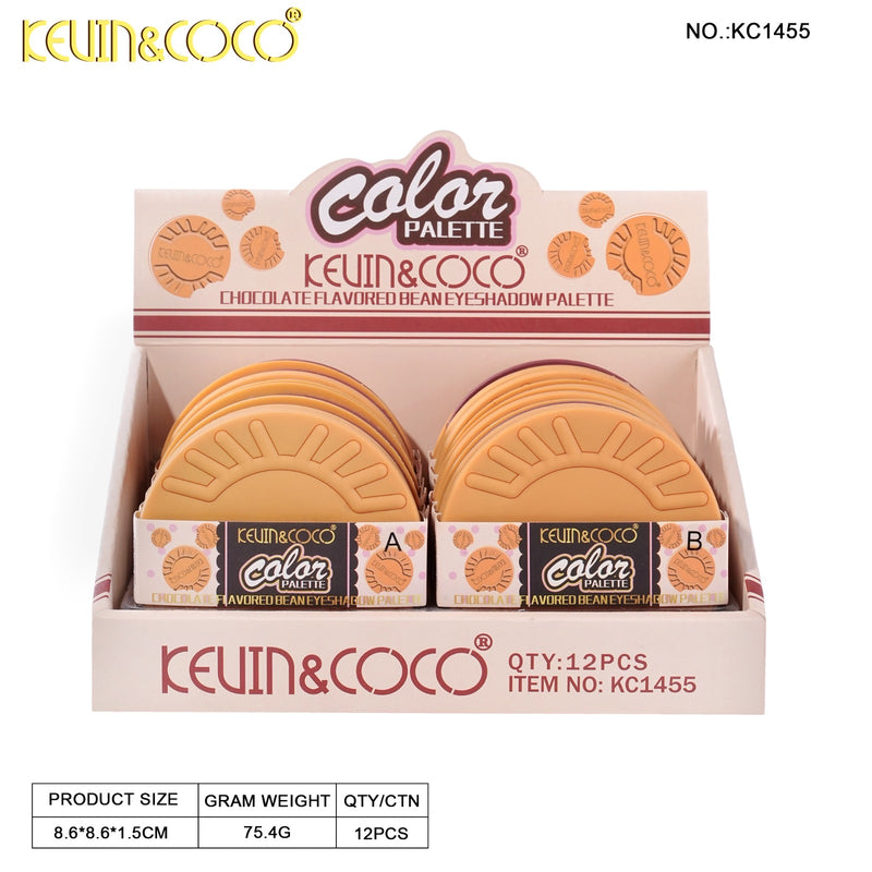 Load image into Gallery viewer, Eyes-Kevin&amp;Coco White Cookie Eyeshadow Palette KC1455 ($2 each, 12pc Display)

