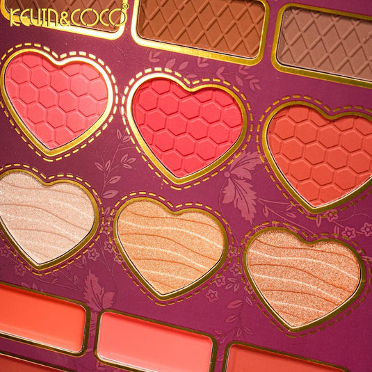 Eyes-Kevin&Coco Pink Flowers Eyeshadow Palette KC1491 ($9.75 each, 6pc Display)
