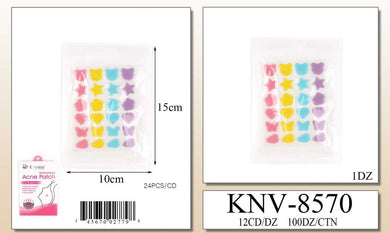 Skincare- Assorted Colored Acne Patches KNV-8570 (12pc pack)