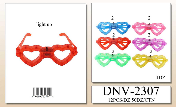 Accessories- Light up Heart Glasses DNV-2307 (12pc pack)