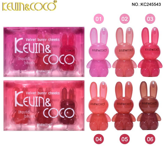 Face- Kevin&Coco Bunny Liquid Blush KC245543 (12pc display, $2 each)