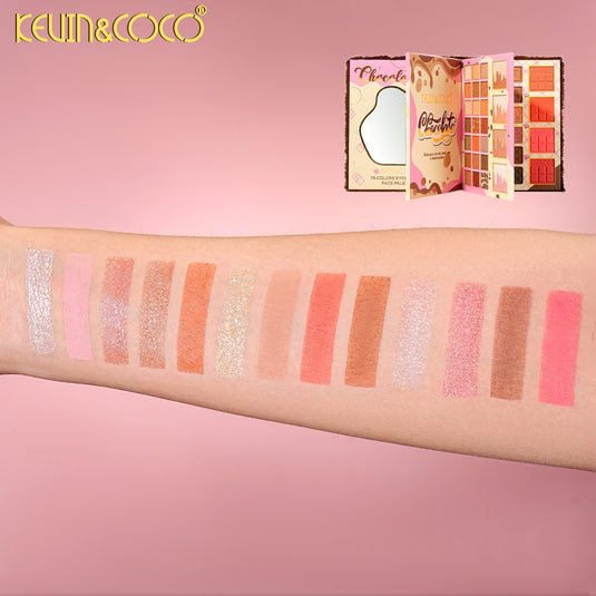 Face-Kevin&Coco Chocolate Fuzzy Eyeshadow Face Palette KC1402 ($12.50 each, 6pc bundle)