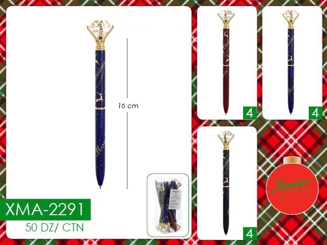 Accessories- Xmas Diamond Pen XMA-2291 (12pc pack)