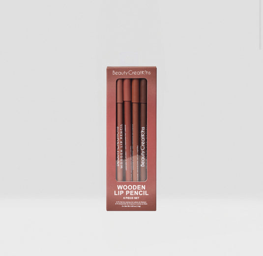 Lips-Beauty Creations Wooden Lip Pencil 6pc Set Nude #WLPN-SET ($3 each, 12pc bundle)