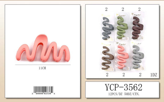 Hair- Wavy Hair Clip YCP-3562 (12pc pack)