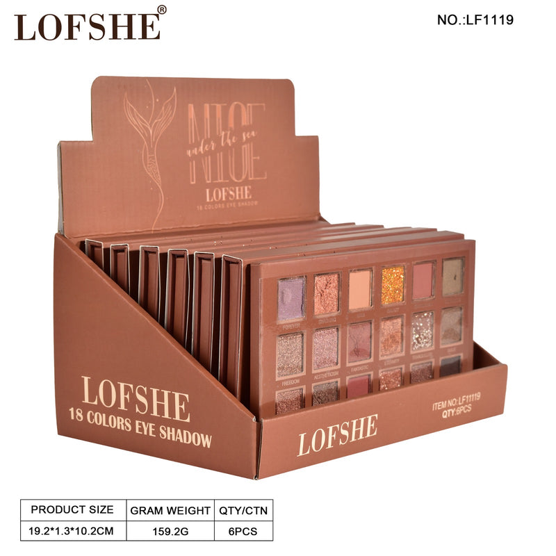 Load image into Gallery viewer, Face-Kevin&amp;Coco LOFSHE Nice Under The Sea 18 Colors Eyeshadow Palette LF1119 ($2 each, 6pc display)
