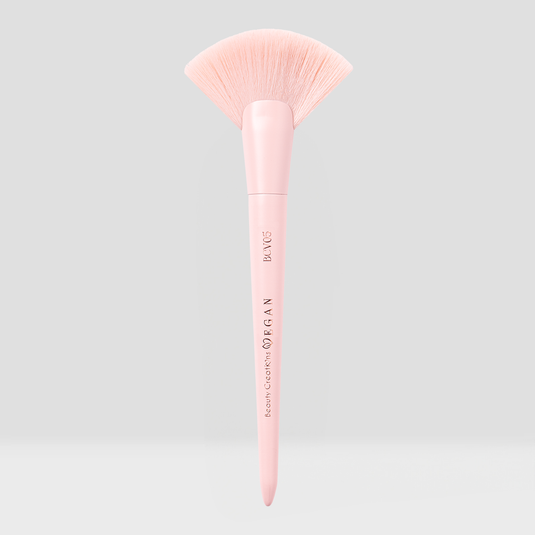 Brushes-Beauty Creations Vegan Brush Powder Fan BCVB-05 ($3 each, 12pc pack)