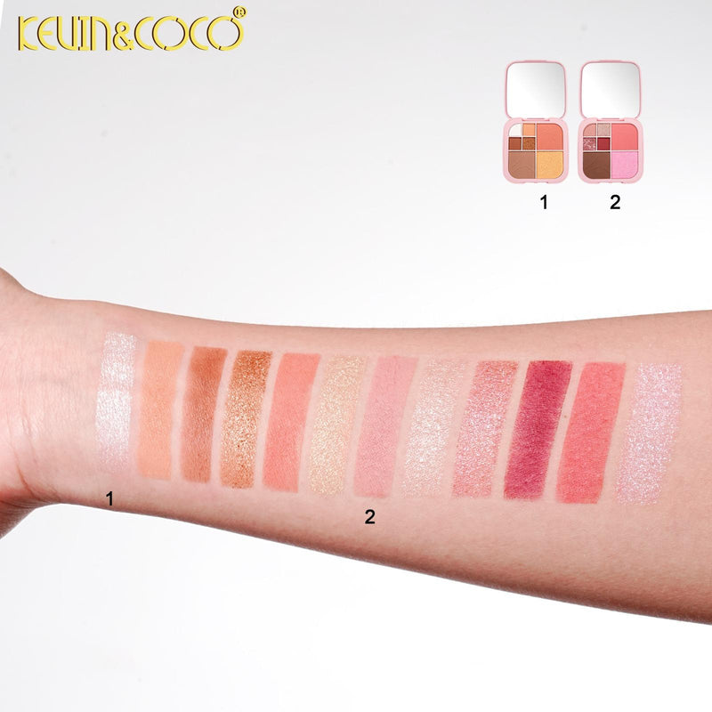 Load image into Gallery viewer, Eyes-Kevin&amp;Coco Fantastic Palette- Blush, Contour, Highlight &amp; Eyeshadow KC1205 ($2 each, 12pc Display)
