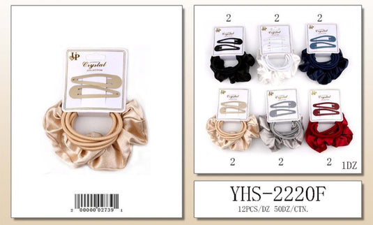 Hair-Silky Hair Scrunchie YHS-2220F (12pc pack)