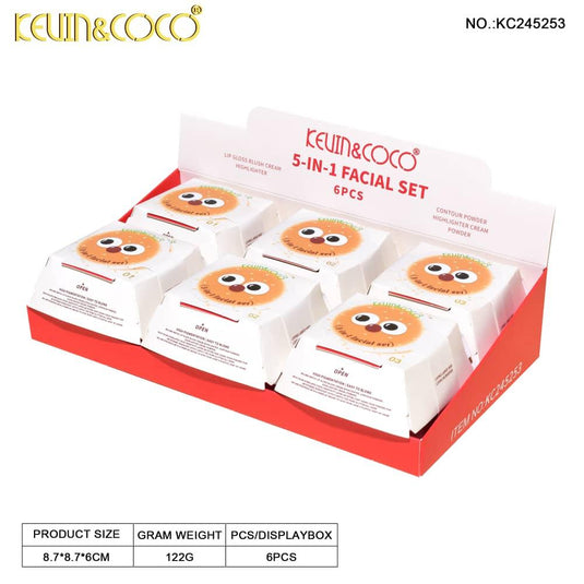 Face-Kevin&Coco Hamburger 5-IN-1 Face Set KC245253 ($2.50 each, 6pc display)