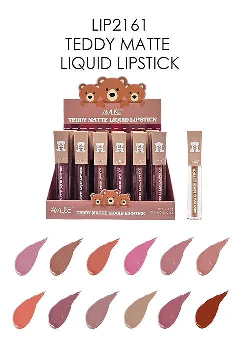 Lips- Amuse Teddy Matte Liquid Lipstick LIP2161 (24pc display)