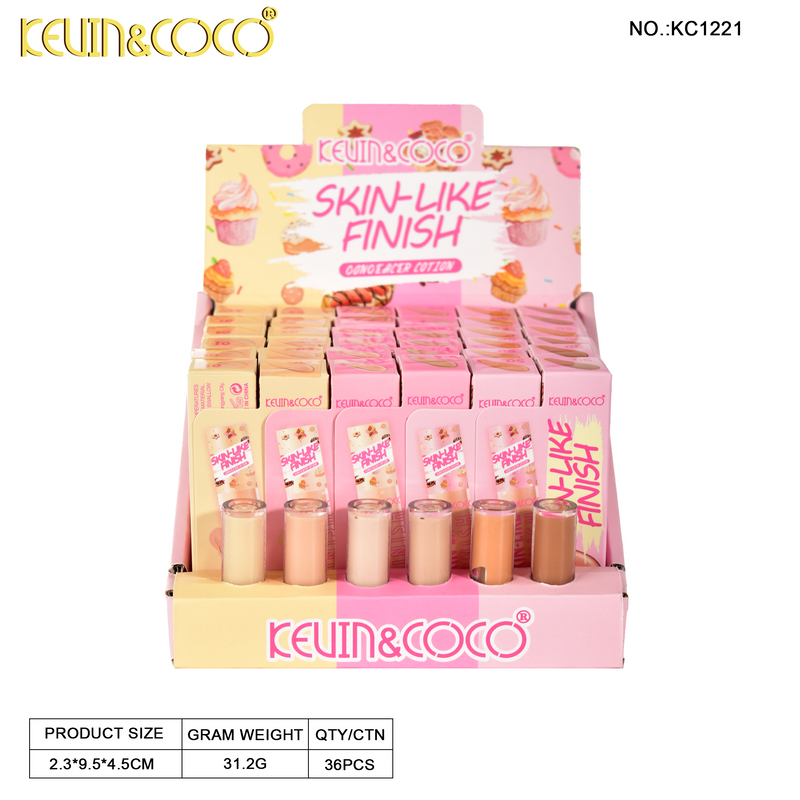 Load image into Gallery viewer, Face-Kevin&amp;Coco Skin-Like Finish Concealer KC1221 ($1 each, 36pc display)
