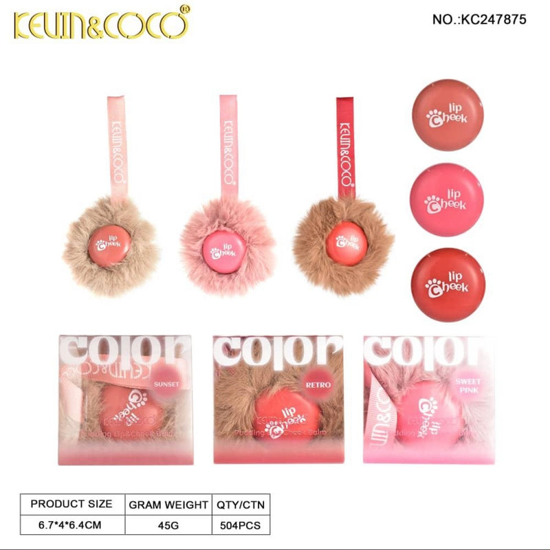 Load image into Gallery viewer, Lips-Kevin&amp;Coco Pudding Lip Cheek Balm KC247875 ($1.50 each, 12pcs display)
