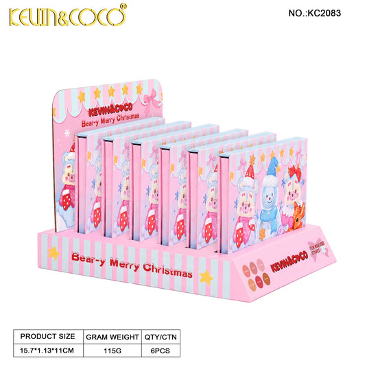 Face-Kevin&Coco Bear-y-Merry Blush Palette KC2083 ($4 each, 6pc display)