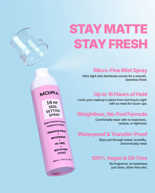 Skincare-Moira 16Hr Seal Setting Spray HRS001 ($4 each, 3pc bundle)