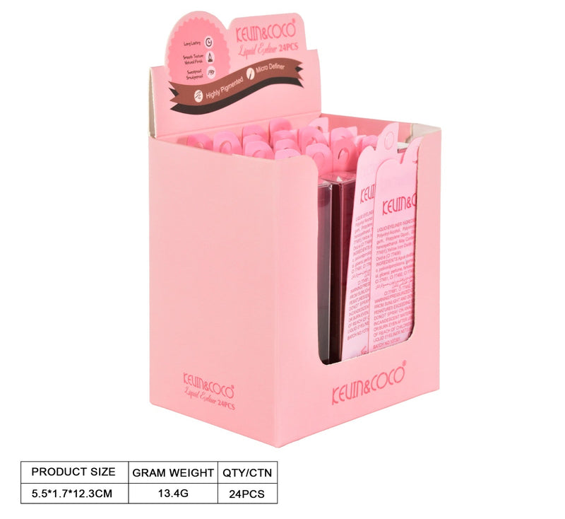 Load image into Gallery viewer, Eyes-Kevin&amp;Coco Black Liquid Eyeliner KC1072 ($1 each, 24pc display)
