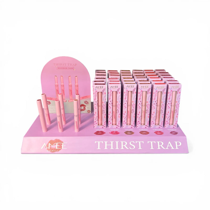 Load image into Gallery viewer, Lips-AMEE Beauty Thirst Trap Lip Color  Display CL01 ($1.25 each, 36pc display)
