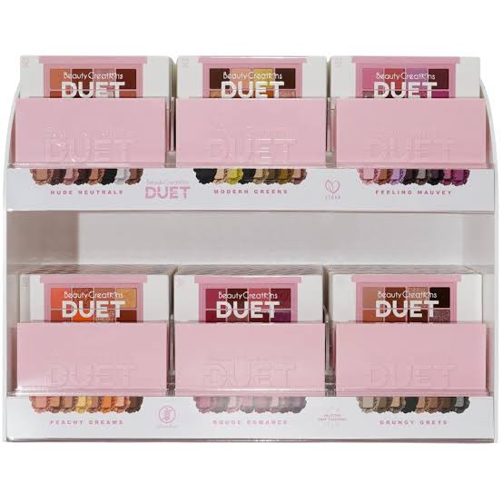 Eyes-Beauty Creations DUET Mini Snap Shadow Palette Complete Display Acrylic ($4.25 each, 36pc display + 6 free tester)