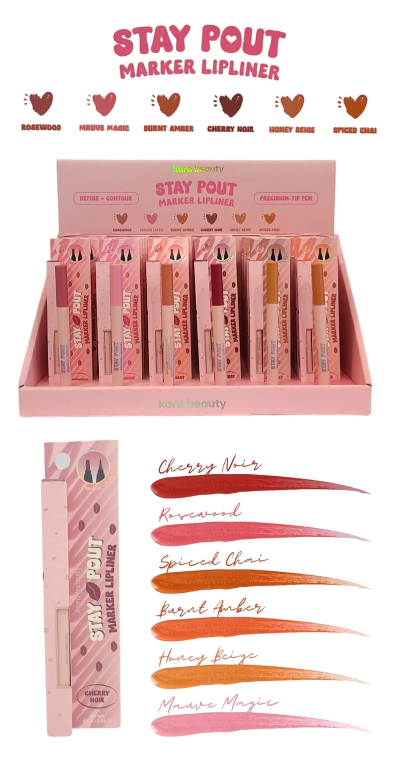 Load image into Gallery viewer, Lips- Kara Stay Pout Marker Lipliner (36pc display, $3.25 each)
