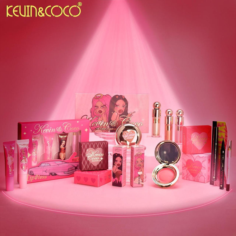 Load image into Gallery viewer, Eyes-Kevin&amp;Coco 18 Color Eyeshadow Palette KC1250 ($3 each, 12pc display)
