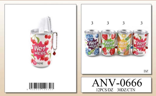 Accessories-Fruit Wet Tissues ANV-0666 (12pc pack)