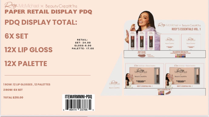 ***PRE ORDER*** Face-Beauty Creations x Rosy Mc’Michael Paper Display #RMMNI-PDQ