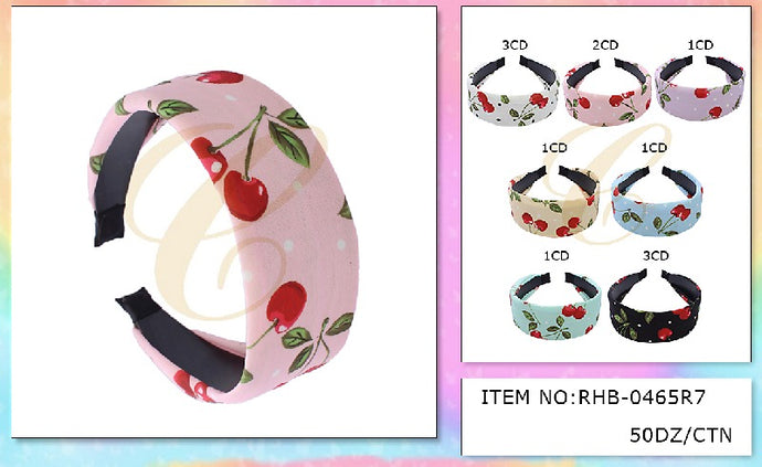 Hair-Cherry Headband RHB-0465R7 (12pc pack)