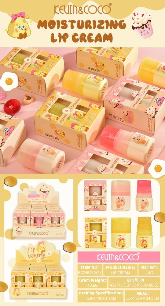 Load image into Gallery viewer, Lips-Kevin&amp;Coco Ice Cream Lip Cream Balm KC248247 ($1.50 each, 12pc display)
