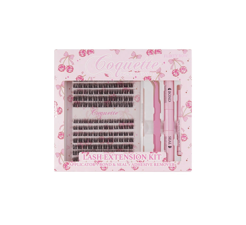 Load image into Gallery viewer, Eyes- Coquette Faux Mink Lash DIY Kit FLIRTY BOW #DIY32 ($7 each, 4pc bundle)
