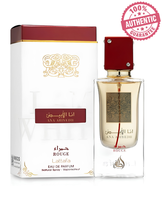 Perfumes- Ana Abiyedh Rouge by Lattafa Eau De Parfum 2oz/60ml  -100% Authentic