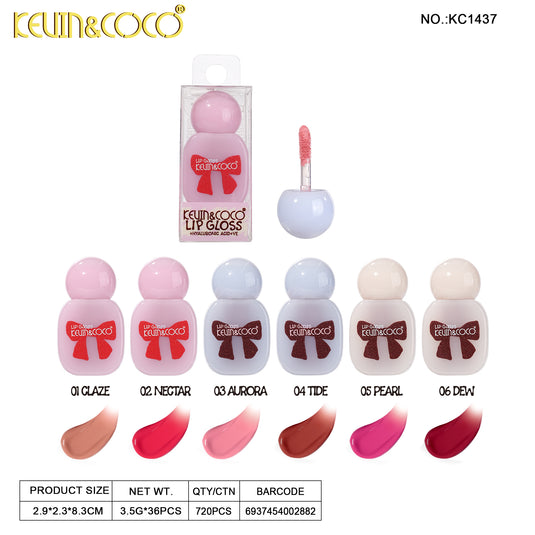 Lips-Kevin&Coco Bow Lip Gloss KC1437 ($0.79 each, 36pc display)