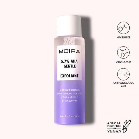 Skincare- MOIRA 5.7% AHA GENTLE EXFOLIANT OCE001 (3pcs bundle, $7.50 each)