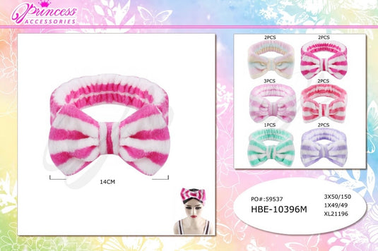 Accessories-Pastel Colors Spa Headband HBE-10396M (12Pc Pack)