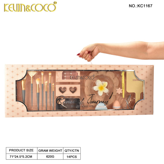 Accessories-Kevin&Coco Perfect Canvas Makeup Tool Kit KC1167-NUDE  ($13 each, 2pc bundle)