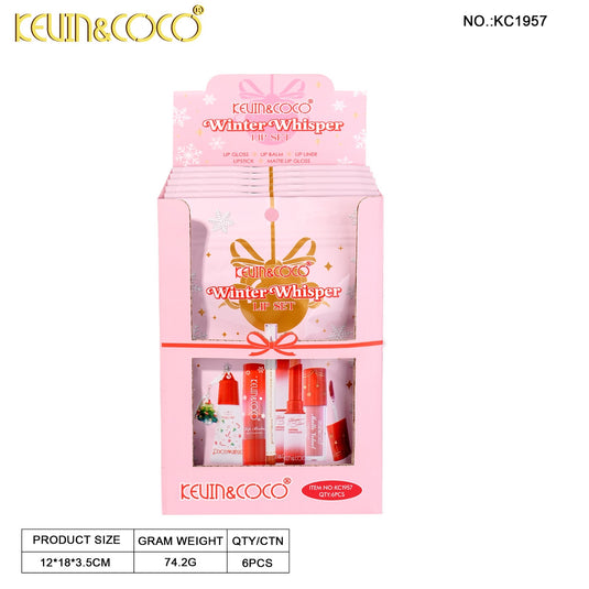Face-Kevin&Coco Winter Whisper Lip Set KC1957 ($4.50 each, 6pc bundle)