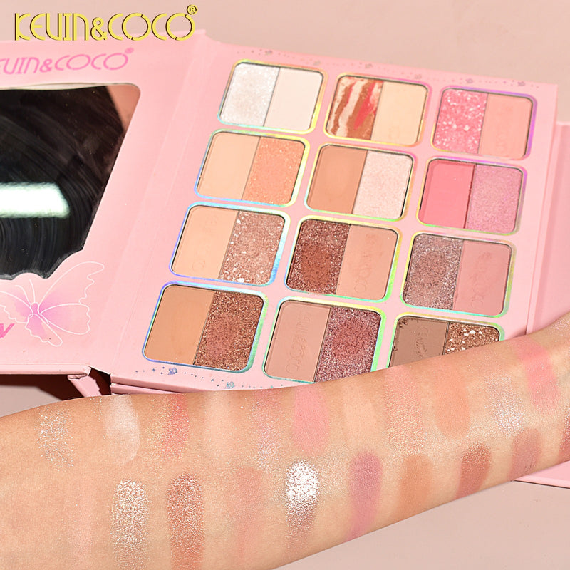 Load image into Gallery viewer, Eyes-Kevin&amp;Coco Butterfly 94-Colors Face Palette KC245857 ($12 each, 4pc bundle)
