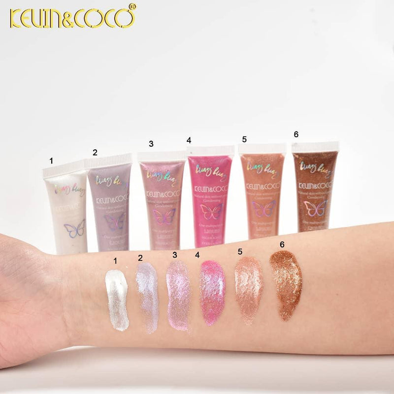 Load image into Gallery viewer, Face-Kevin&amp;Coco Liquid Glitter Eyeshadow and Highlighter KC248742 ($0.98 each, 24pcs display)
