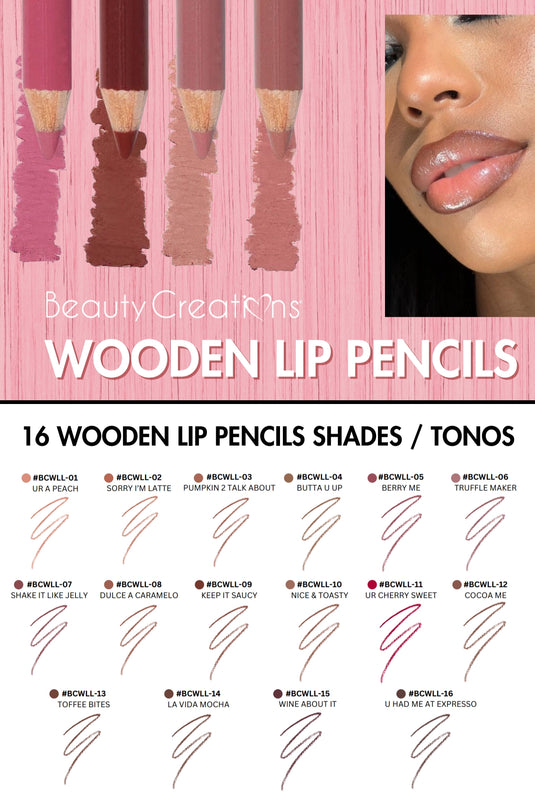 Lips-Beauty Creations Wooden Lip Pencil Display (unit price only $0.50)