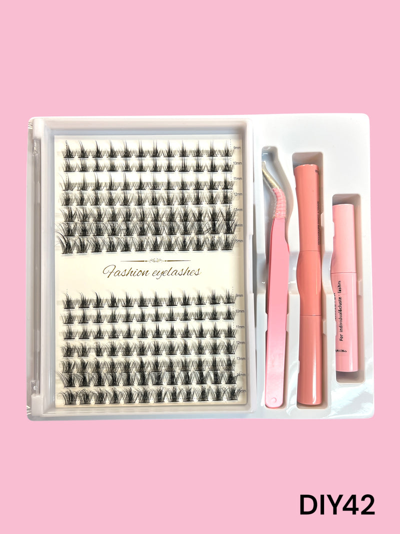 Load image into Gallery viewer, Eyes- Individual Eyelash Clusters DIY42 (4pc bundle,$8 each)
