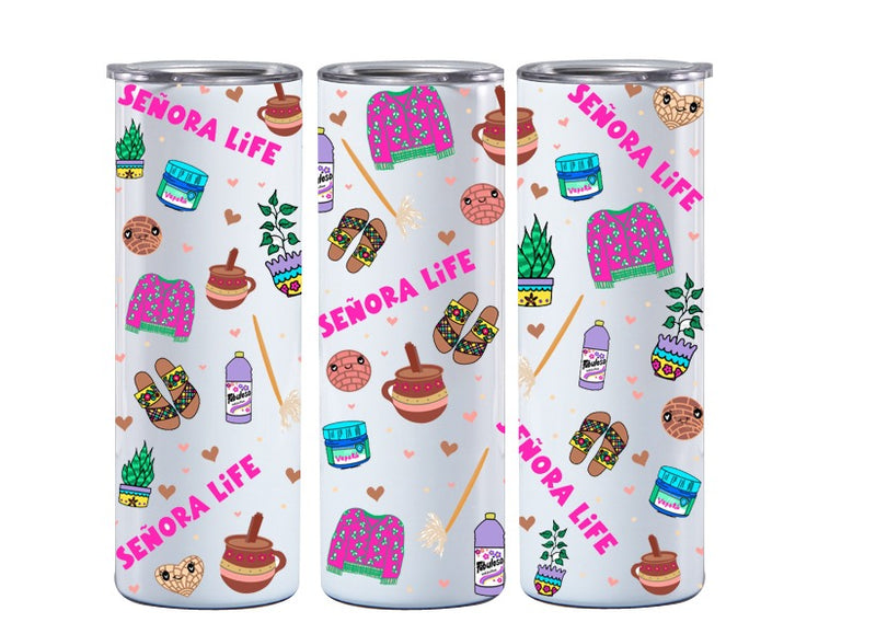 Load image into Gallery viewer, Novelties- Señora Life Insulated 20oz Tumbler  F (4pc bundle,$7 each)
