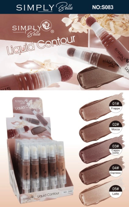 Face- Simply Bella Liquid Contour SO83 (30pcs display, $1.50 each)