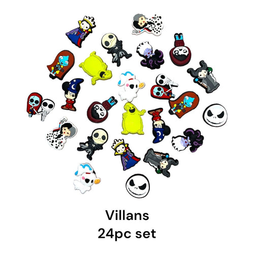 Shoe charms- Villans (24pc pack)